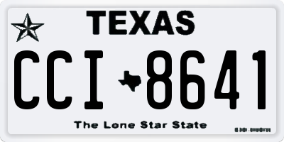 TX license plate CCI8641