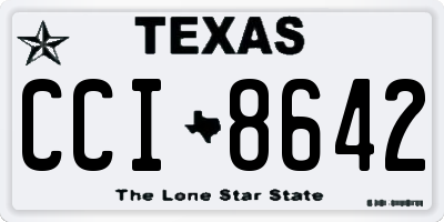 TX license plate CCI8642