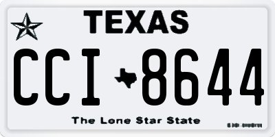 TX license plate CCI8644