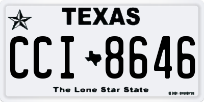 TX license plate CCI8646