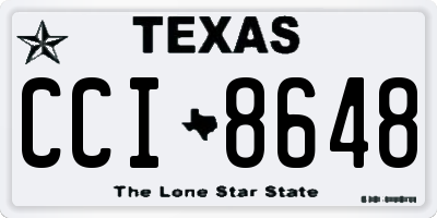 TX license plate CCI8648