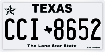TX license plate CCI8652