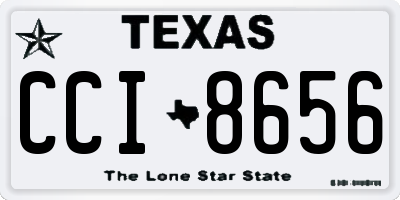 TX license plate CCI8656