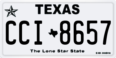 TX license plate CCI8657