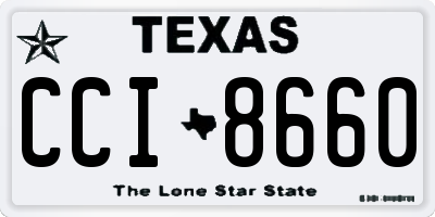 TX license plate CCI8660
