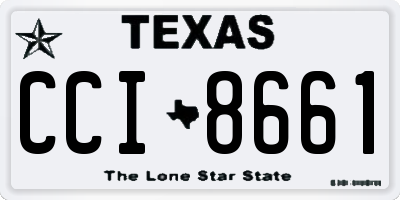 TX license plate CCI8661
