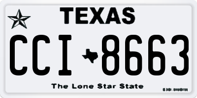 TX license plate CCI8663