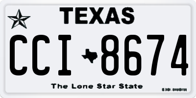 TX license plate CCI8674