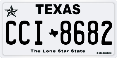 TX license plate CCI8682