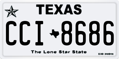 TX license plate CCI8686