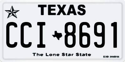 TX license plate CCI8691