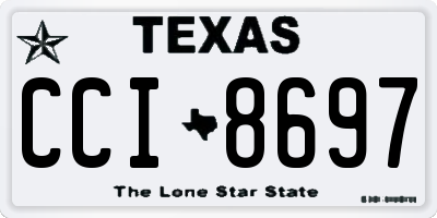 TX license plate CCI8697