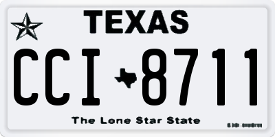 TX license plate CCI8711