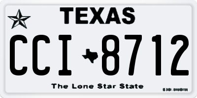 TX license plate CCI8712