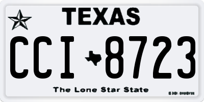 TX license plate CCI8723