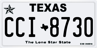 TX license plate CCI8730