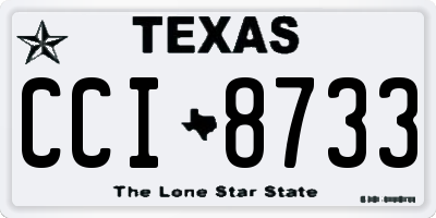 TX license plate CCI8733