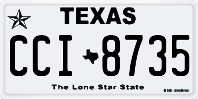 TX license plate CCI8735