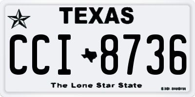 TX license plate CCI8736