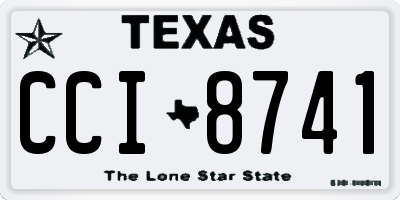 TX license plate CCI8741