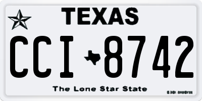 TX license plate CCI8742