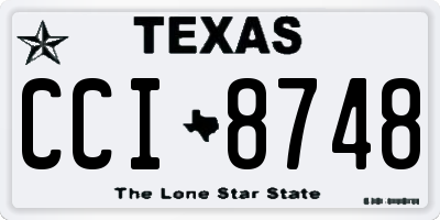 TX license plate CCI8748