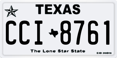 TX license plate CCI8761