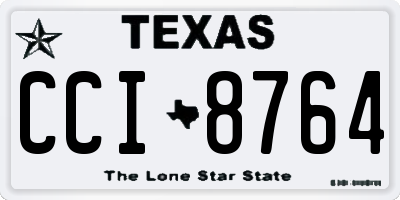 TX license plate CCI8764