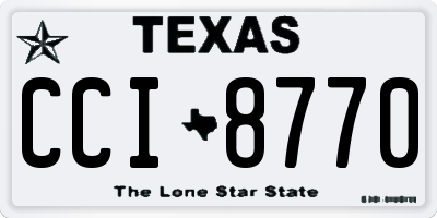 TX license plate CCI8770