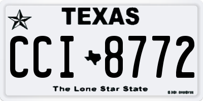 TX license plate CCI8772