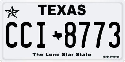 TX license plate CCI8773