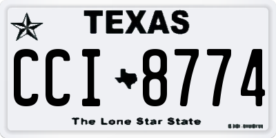 TX license plate CCI8774