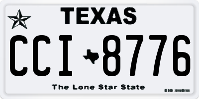 TX license plate CCI8776