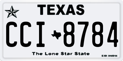 TX license plate CCI8784