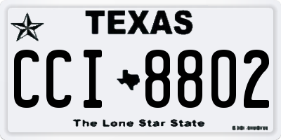 TX license plate CCI8802