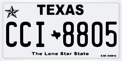 TX license plate CCI8805