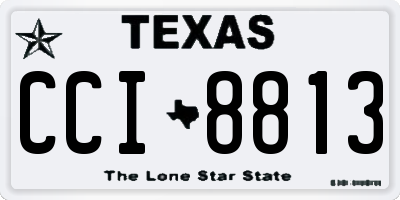 TX license plate CCI8813