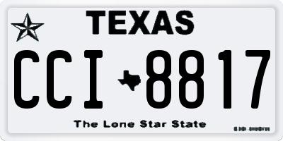 TX license plate CCI8817
