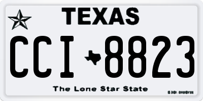 TX license plate CCI8823