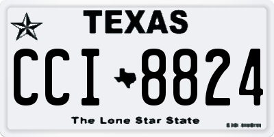 TX license plate CCI8824