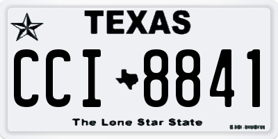 TX license plate CCI8841