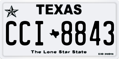 TX license plate CCI8843