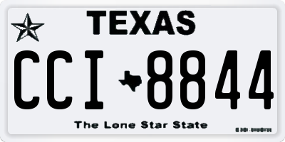 TX license plate CCI8844