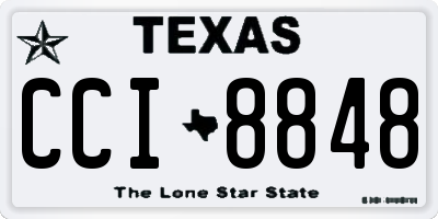 TX license plate CCI8848