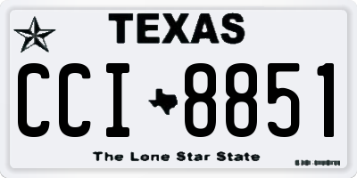 TX license plate CCI8851