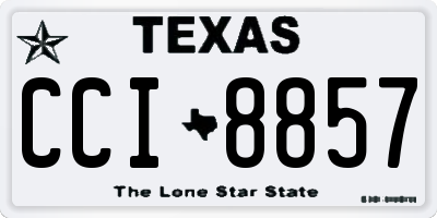 TX license plate CCI8857