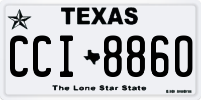 TX license plate CCI8860