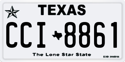 TX license plate CCI8861
