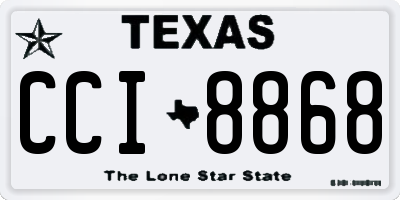 TX license plate CCI8868