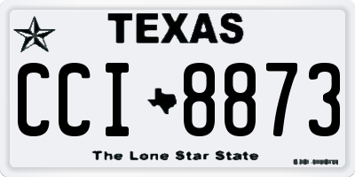 TX license plate CCI8873